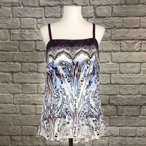 WHBM Paisley Printed Purple Cami